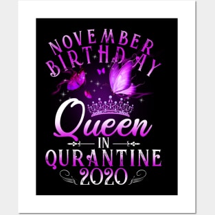 November Birthday Queen In Quarantine 2020 Libra Girls Gift Posters and Art